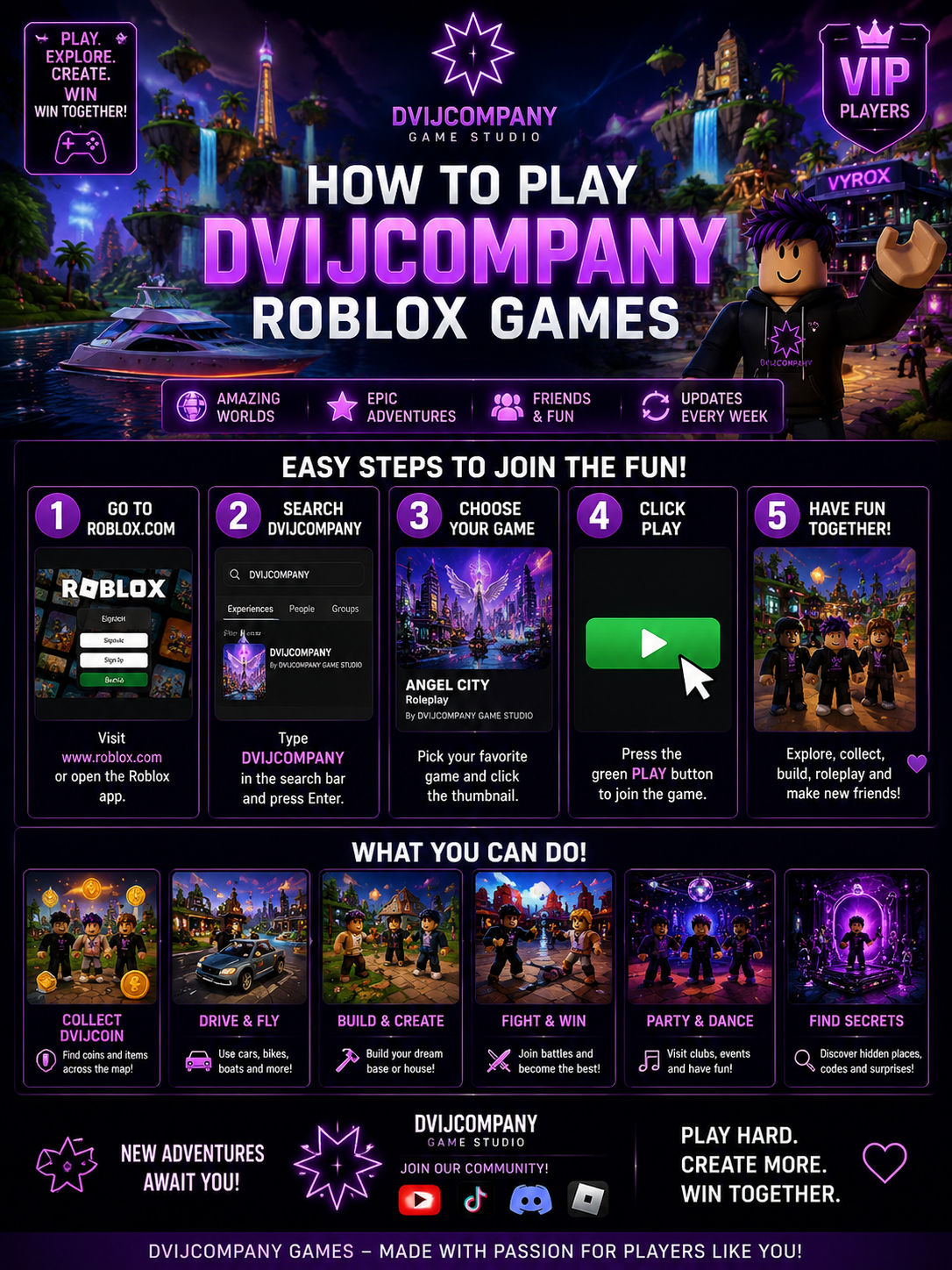 🎮 HOW TO PLAY DVIJCOMPANY ROBLOX GAMES