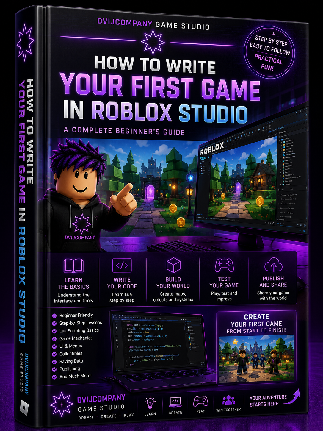 📘 HOW TO WRITE YOUR FIRST GAME IN ROBLOX STUDIO