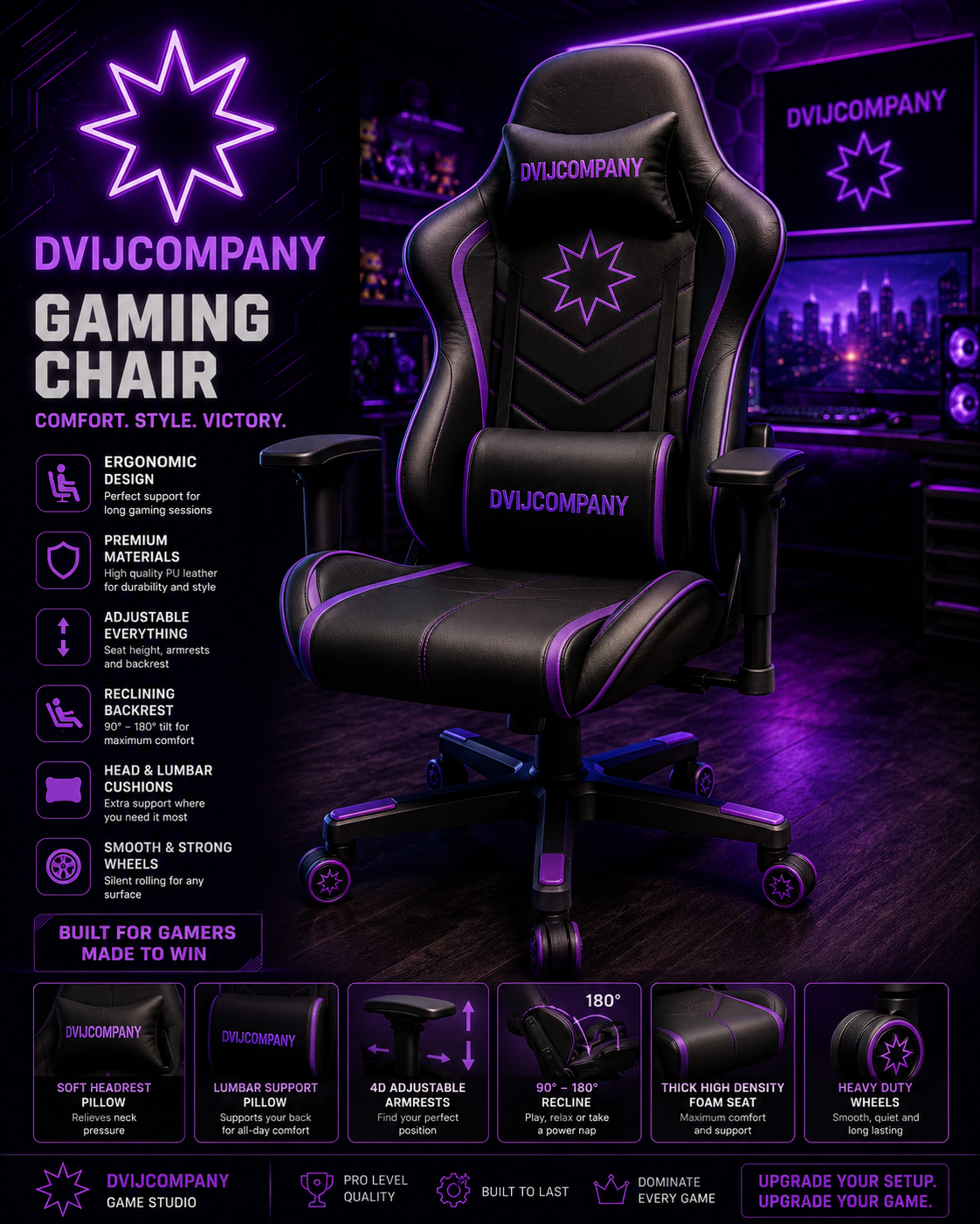 🪑 DVIJCOMPANY GAMING CHAIR