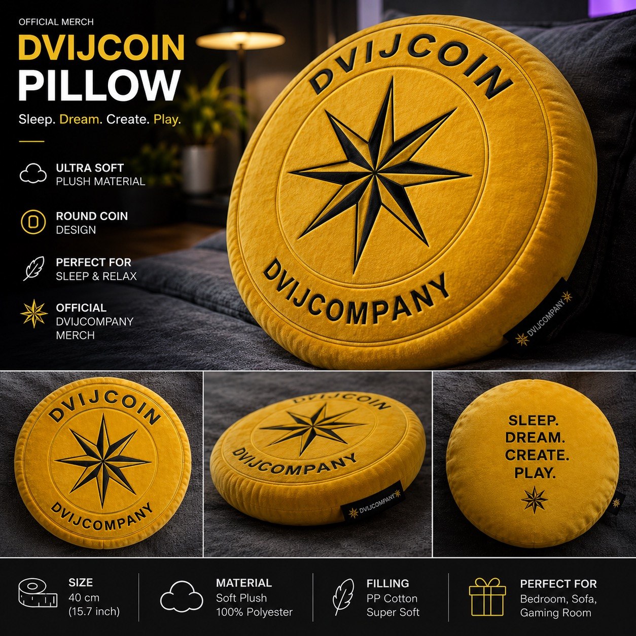 ⭐ DVIJCOIN PILLOW