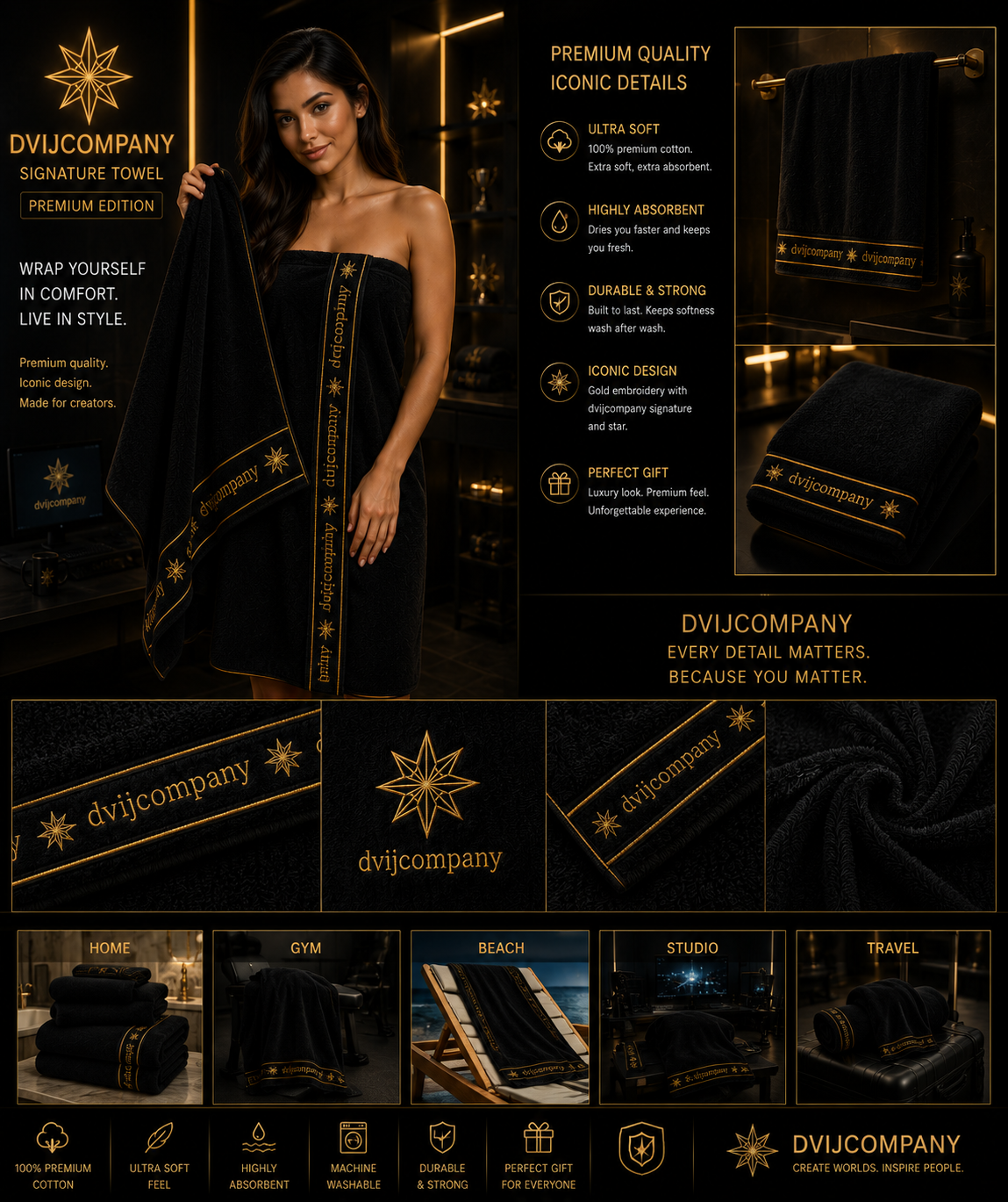 DVIJCOMPANY Signature Towel Premium Edition