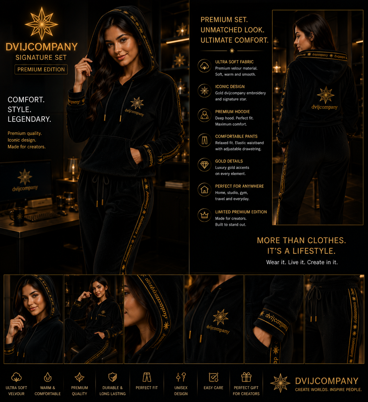 DVIJCOMPANY Signature Hoodie Set – Premium Edition