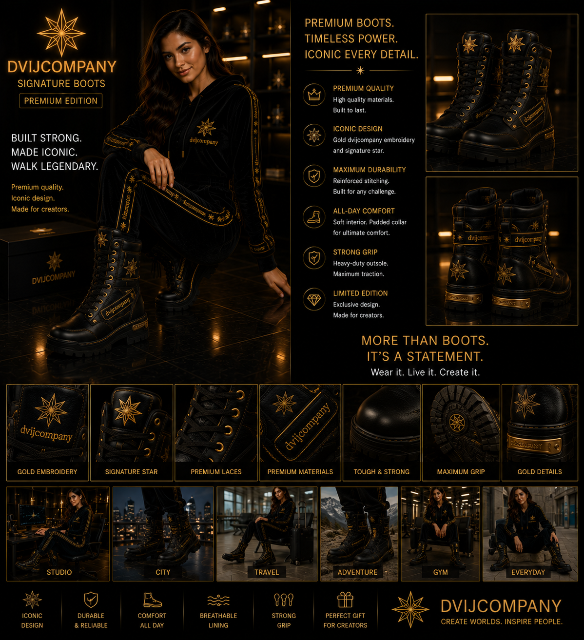 DVIJCOMPANY Signature Boots – Premium Edition