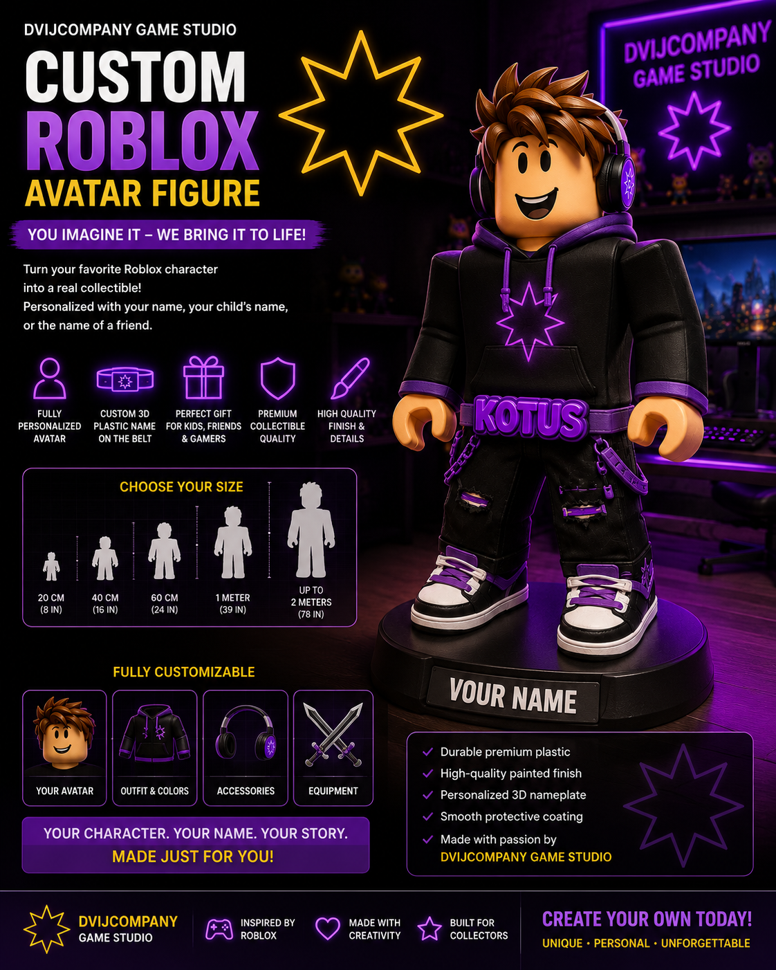 🎮 CUSTOM ROBLOX AVATAR FIGURE